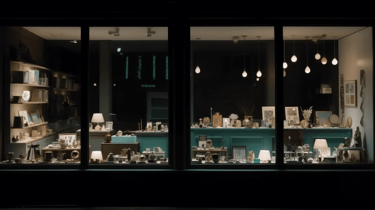 Éclairage Pour Une Vitrine De Magasin