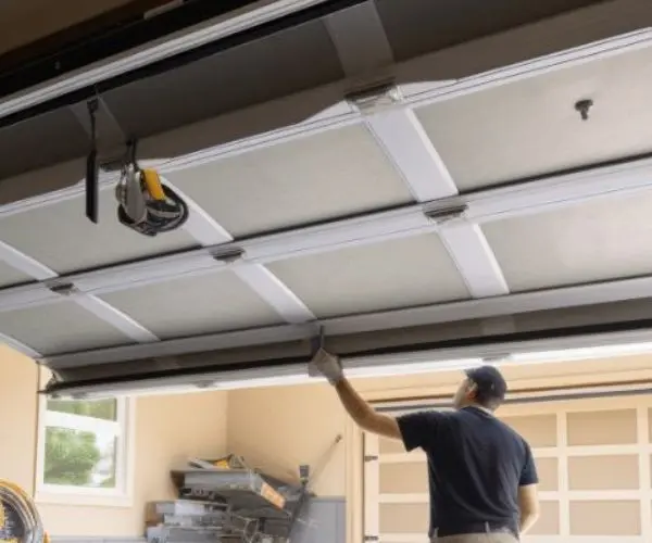 Réparation porte sectionnelle industrielle à Avon