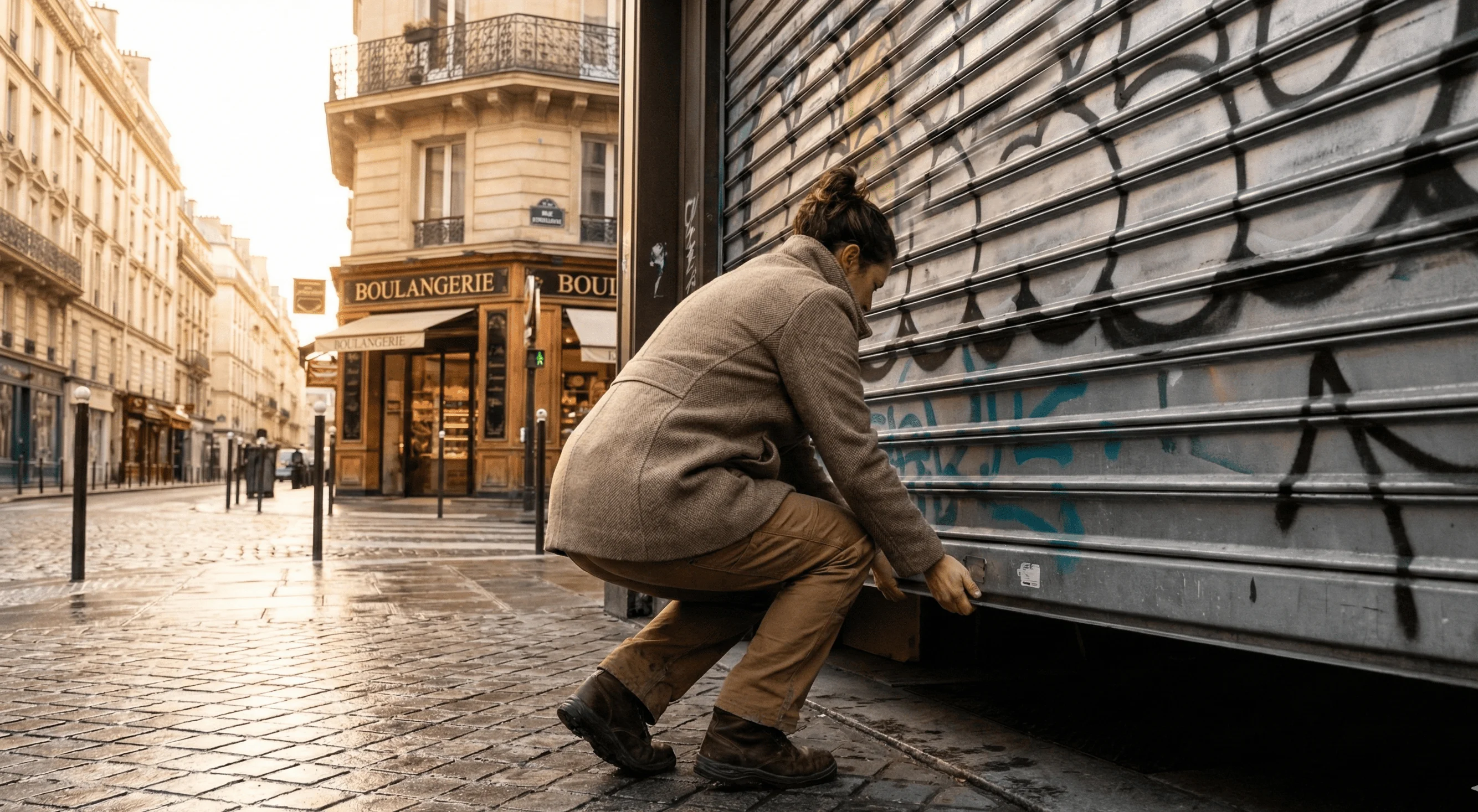 rideau métallique manuel