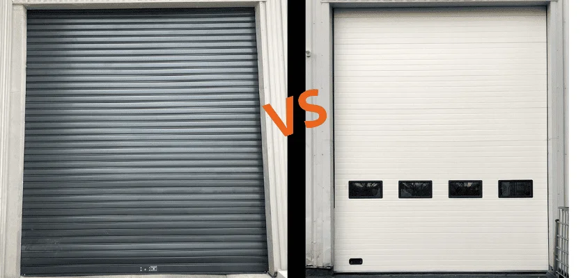 Rideau métallique industriel vs porte sectionnelle industrielle