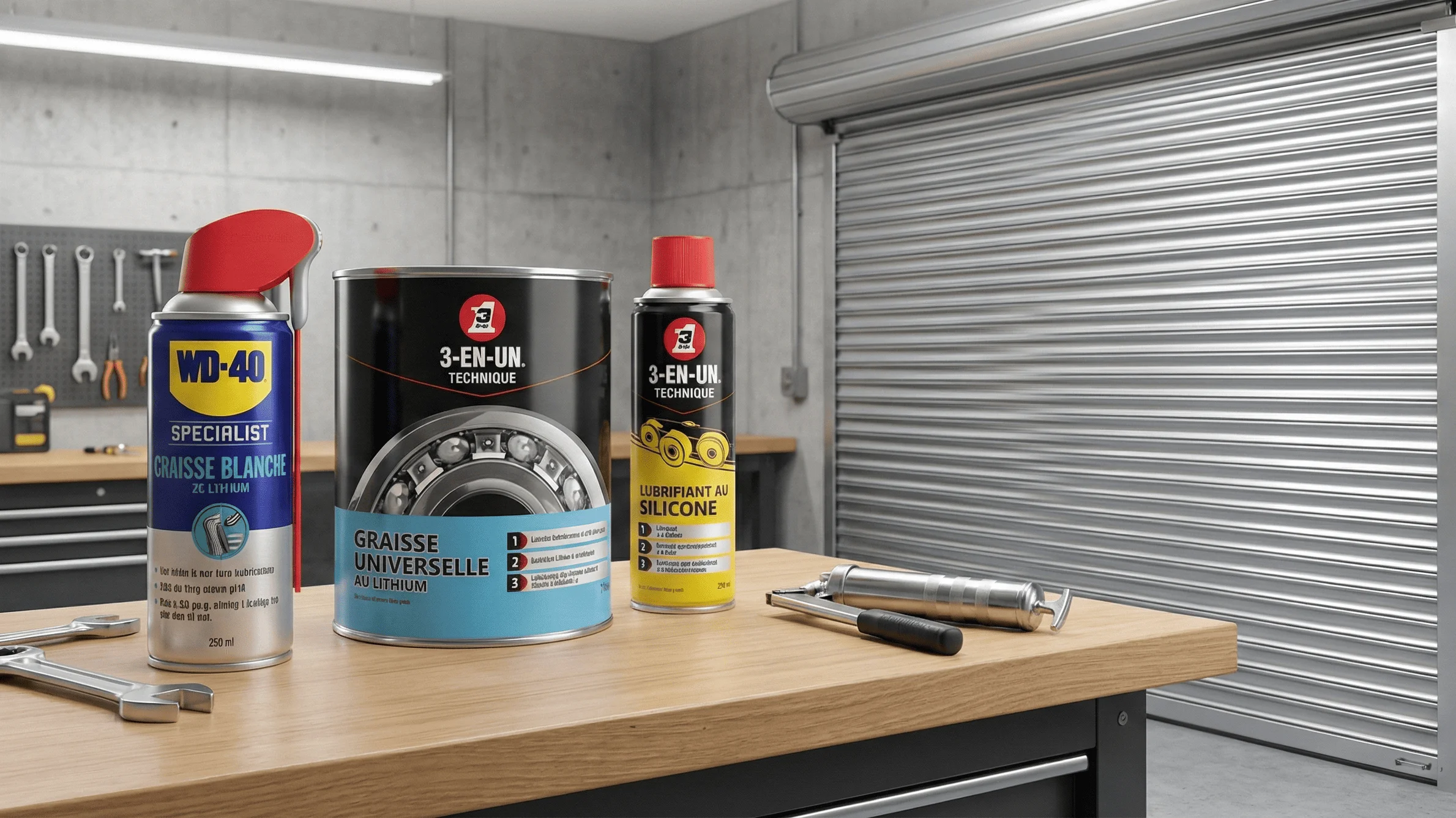 Graissage d’un rideau métallique