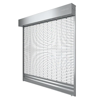 grille enroulable, à tubes droits