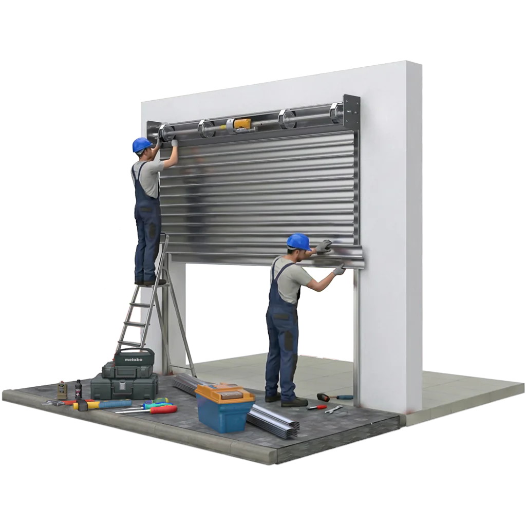 installation rideau métallique