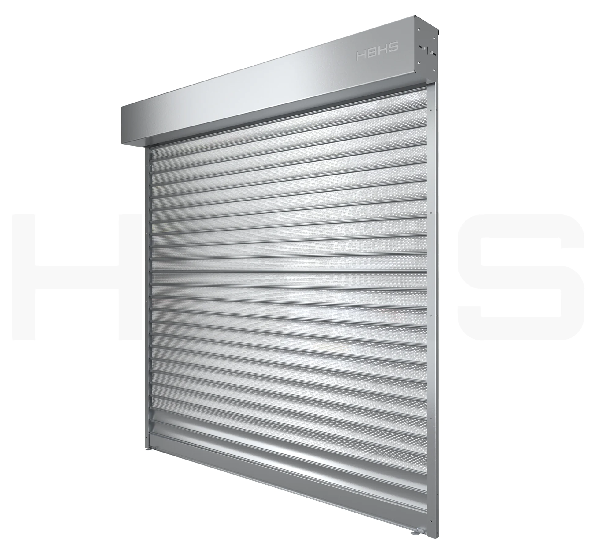 Rideau métallique lames microperforées