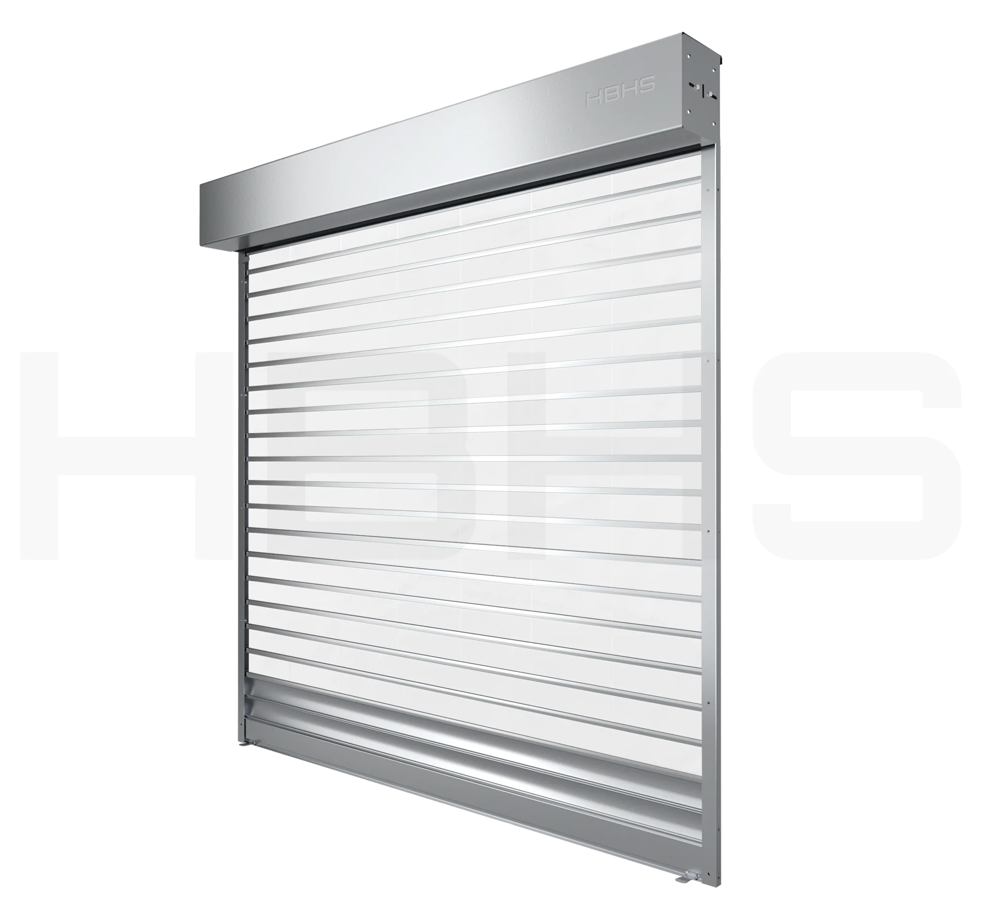 Rideau à lames transparentes