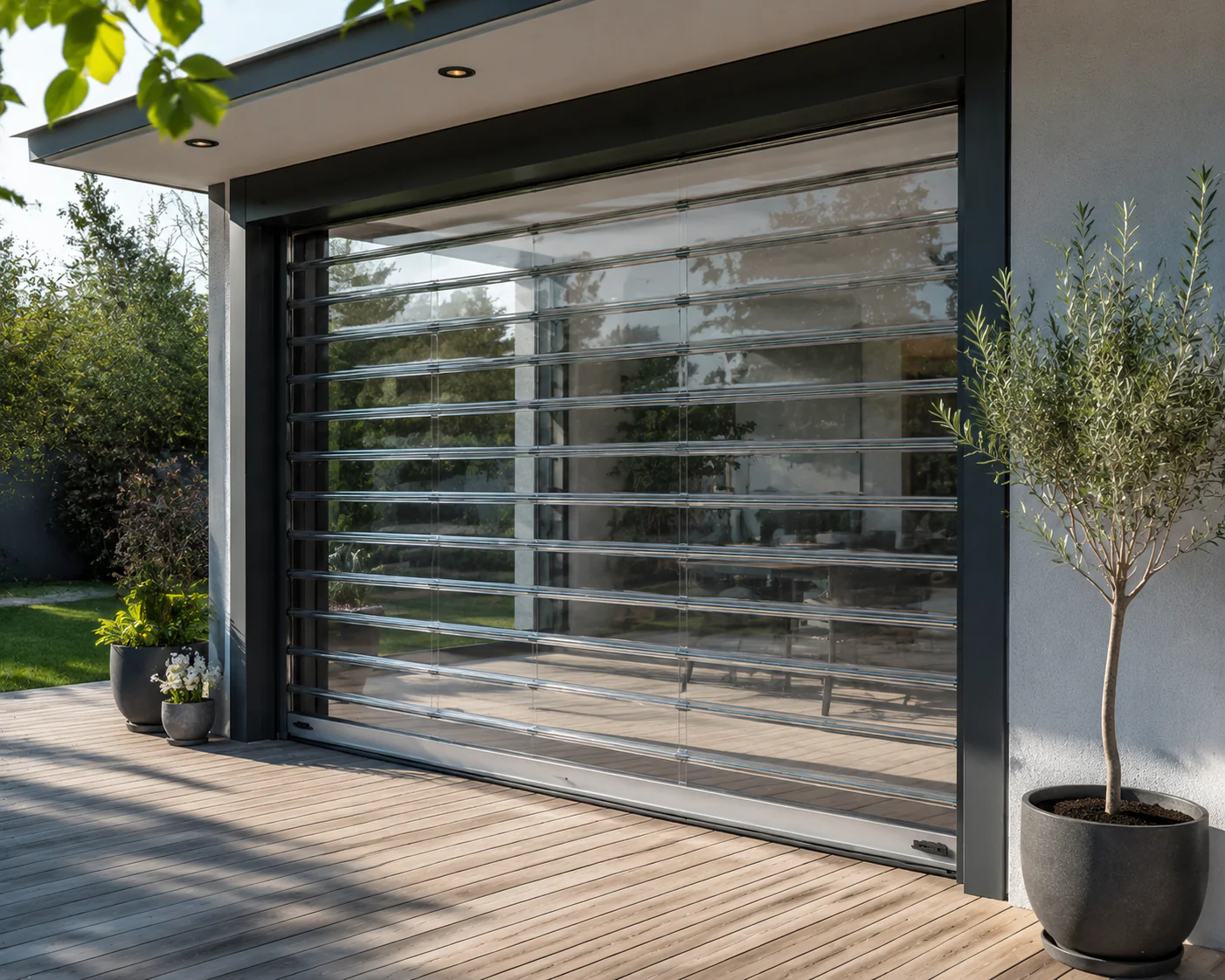 Rideau metallique transparent maison