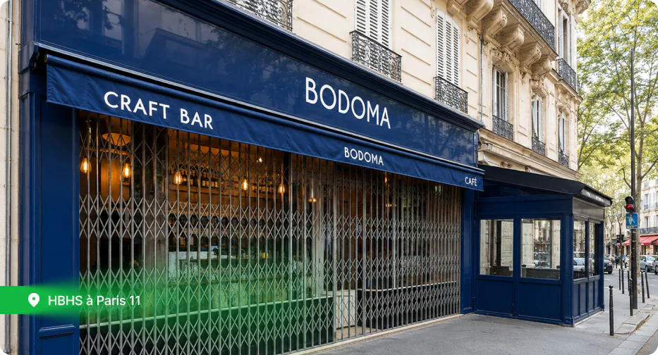 Grille extensible installée chez BODOMA à Paris 11 - HBHS